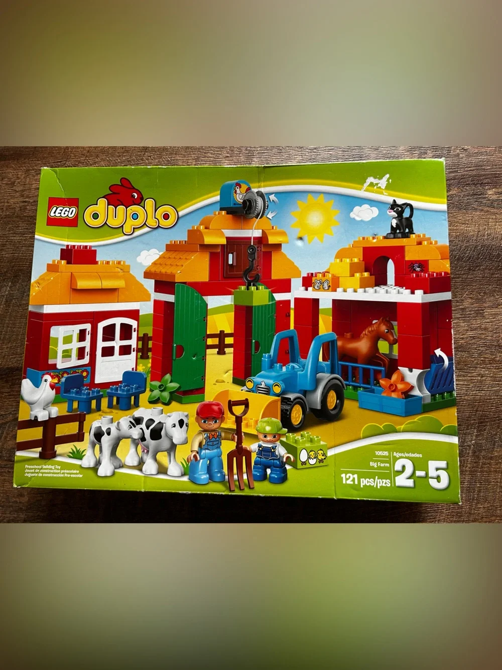 New Sealed LEGO DUPLO Big Farm 10525 - Imperfect Box -Farmer Cow Chicken Tractor